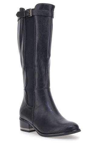 Schwarze First Lady-Stiefel mit Gummizug RQ23WY3