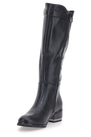 Schwarze First Lady-Stiefel mit Gummizug RQ23WY3