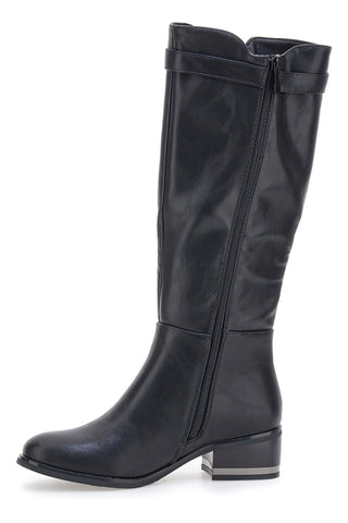 Schwarze First Lady-Stiefel mit Gummizug RQ23WY3