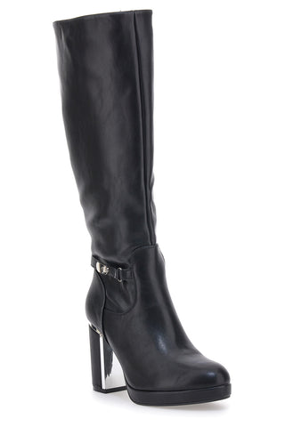 Stivali Neri con Dettagli Cromati The First RQ202329