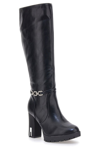 THE FIRST 6Y20866Y862G Schwarze Stiefel mit hohem Absatz