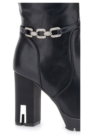 THE FIRST 6Y20866Y862G Schwarze Stiefel mit hohem Absatz