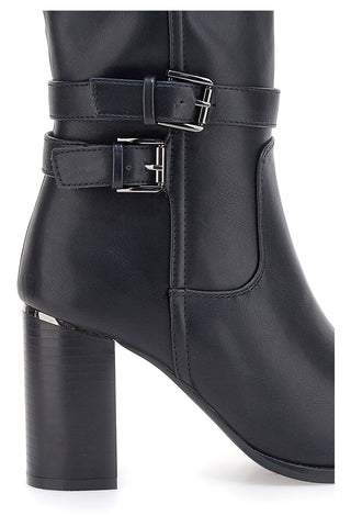 Schwarze Stiefel mit hohen Absätzen ENERGY 373