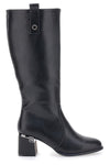 THE FIRST 499 Schwarze spitze High Heel Stiefel