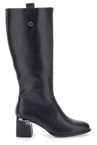 THE FIRST 499 Schwarze spitze High Heel Stiefel