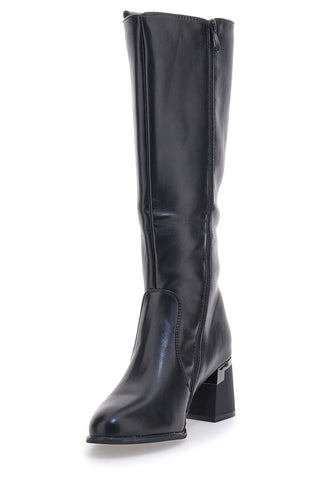 THE FIRST 499 Schwarze spitze High Heel Stiefel