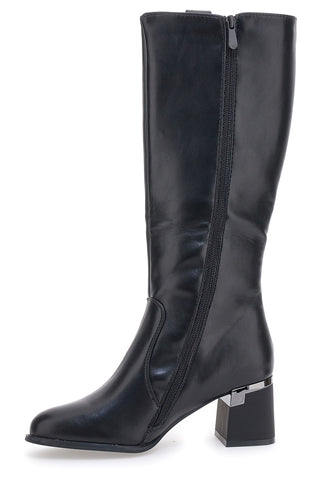 THE FIRST 499 Schwarze spitze High Heel Stiefel