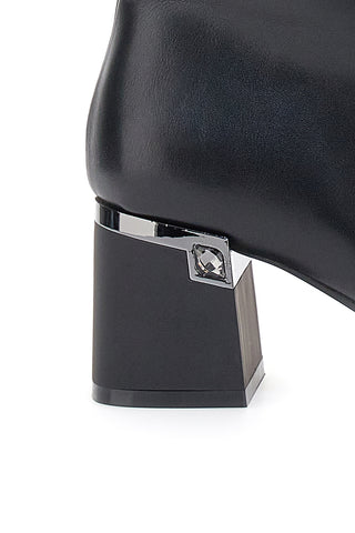 THE FIRST 499 Schwarze spitze High Heel Stiefel