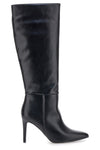 The First P612 – Schwarze Stiefel mit spitzer Zehenpartie und Stilettoabsatz