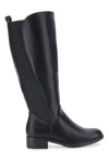 The First P614 Schwarze Stiefel mit Gummiband