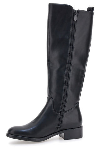 The First P614 Schwarze Stiefel mit Gummiband