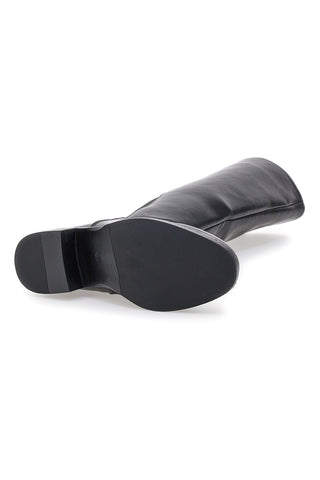 The First P614 Schwarze Stiefel mit Gummiband
