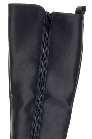 The First P614 Schwarze Stiefel mit Gummiband