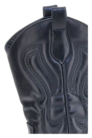 Schwarze Texaner-Stiefeletten mit Café-Stickerei kosten RQ24W9C