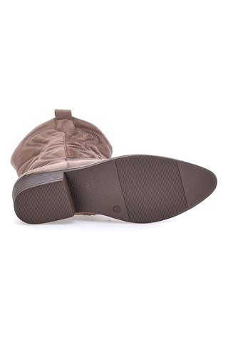 Braune Texaner Stiefeletten mit Café-Stickerei kosten RQ24W9C