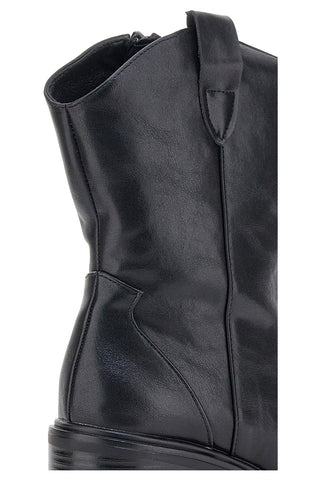 Stivaletti neri texani con tacco largo Café Cost 70295T06