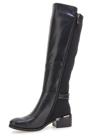 Stivali alti neri con fascia elastica Laura Biagiotti 9310