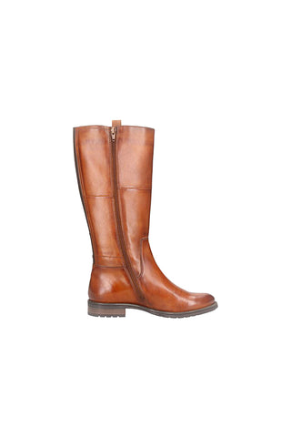 Stivali alti marroni in pelle caldi con zip Bagatt D11AFS3J4000