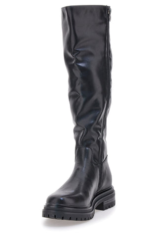 Stivali neri con fibbia e suola carrarmato Cafè Cost 2001325