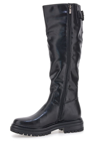 Stivali neri con fibbia e suola carrarmato Cafè Cost 2001325