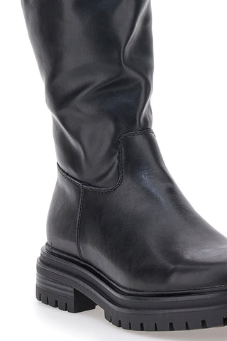 Stivali neri con fibbia e suola carrarmato Cafè Cost 2001325