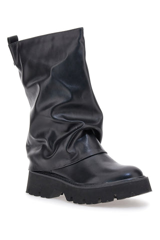 Stivali neri con gambale morbido e suola alta Me & Me 3021