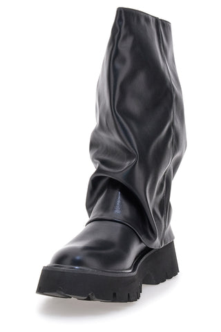 Stivali neri con gambale morbido e suola alta Me & Me 3021