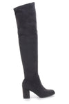 Stivali neri sopra il ginocchio con tacco Le Havre Paris 8001