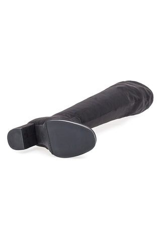 Stivali neri sopra il ginocchio con tacco Le Havre Paris 8001