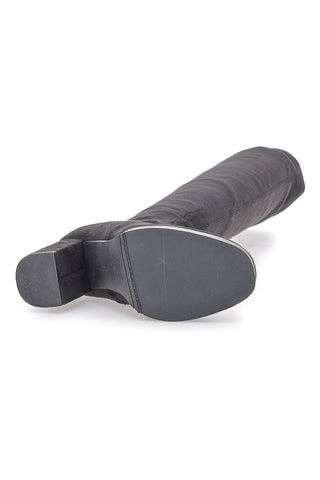 Le Havre Paris 8002 – Kniehohe Stiefel mit Blockabsatz in Schwarz
