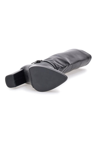 Le Havre Paris 6002 Schwarze Stiefeletten mit hohem Absatz und Riemen