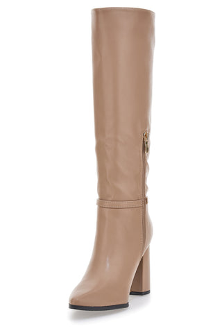 Le Havre Paris 6002 Beige High Heel Stiefeletten mit Riemen