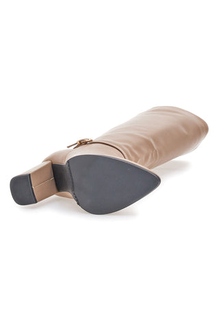 Le Havre Paris 6002 Beige High Heel Stiefeletten mit Riemen