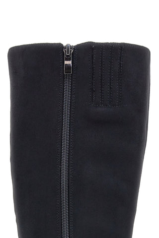 Le Havre Paris 6051 Schwarze Stiefel mit Absatz und dekorativem Riemen