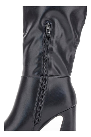 LE HAVRE Paris 802 Schwarze Stiefel mit ausgestelltem Absatz