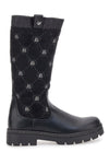 Schwarze Stiefel mit Herzdetails und Laura Biagiotti-Logo L97209506
