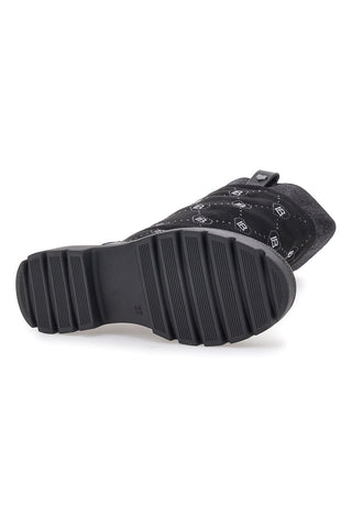 Schwarze Stiefel mit Herzdetails und Laura Biagiotti-Logo L97209506