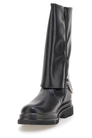 Stivali neri al ginocchio con catena Laura Biagiotti AG1763116712
