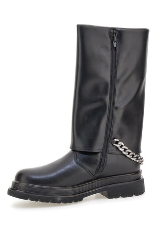 Stivali neri al ginocchio con catena Laura Biagiotti AG1763116712