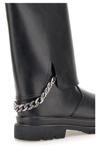 Stivali neri al ginocchio con catena Laura Biagiotti AG1763116712