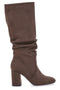Stivali marroni al ginocchio con tacco e gambale morbido Pittarello Capsule BT2140004