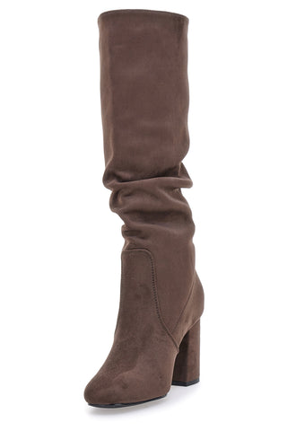 Stivali marroni al ginocchio con tacco e gambale morbido Pittarello Capsule BT2140004