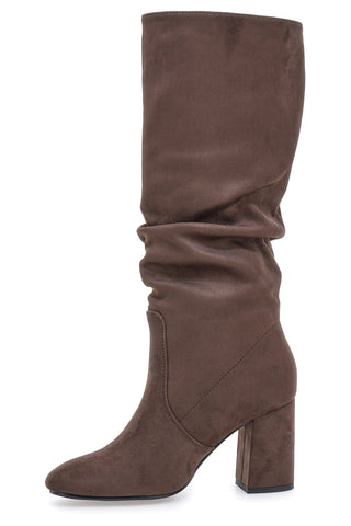 Stivali marroni al ginocchio con tacco e gambale morbido Pittarello Capsule BT2140004