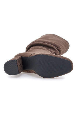 Stivali marroni al ginocchio con tacco e gambale morbido Pittarello Capsule BT2140004