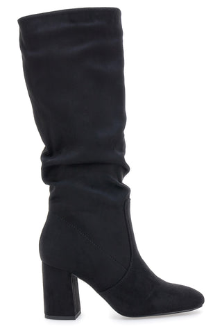 Pittarello Capsule BT2140004 Schwarze kniehohe Stiefel mit Absatz und weichem Schaft