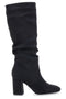 Stivali neri al ginocchio con tacco e gambale morbido Pittarello Capsule BT2140004