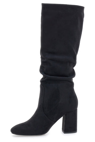 Stivali neri al ginocchio con tacco e gambale morbido Pittarello Capsule BT2140004