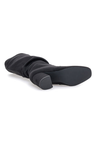 Stivali neri al ginocchio con tacco e gambale morbido Pittarello Capsule BT2140004