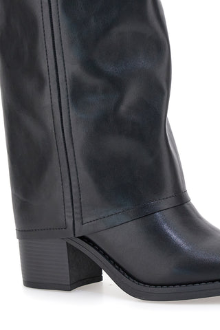 Stivali neri con tacco medio e punta squadrata Pittarello Capsule BT24186024A