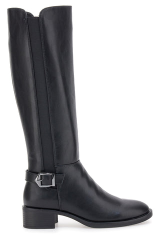 Pittarello Capsule BT24260005 Schwarze Stiefel mit niedrigem Absatz und seitlicher Schnalle